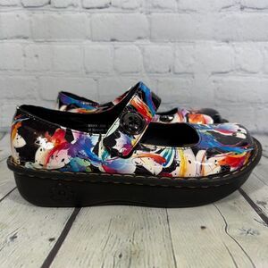 Ingaro Mary Jane Women Size 8.5 US 39 EU Patent Leather Abstract Artsy Boho Shoe